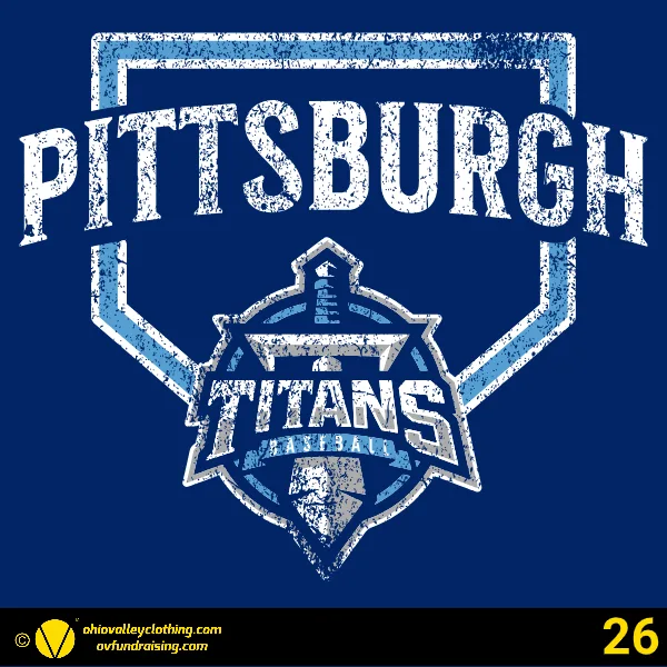 Pittsburgh Titans Baseball 2024 Design 26