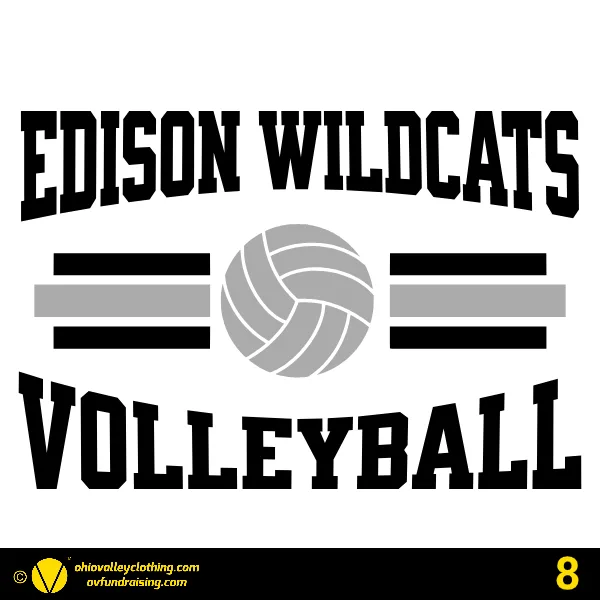 Edison Volleyball Practice Shirts 2025 Design 08