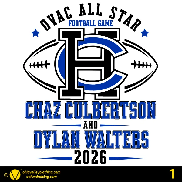Harrison Central OVAC All Star Football 2026 Design 01