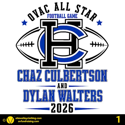Harrison Central OVAC All Star Football 2026 Sample Designs
