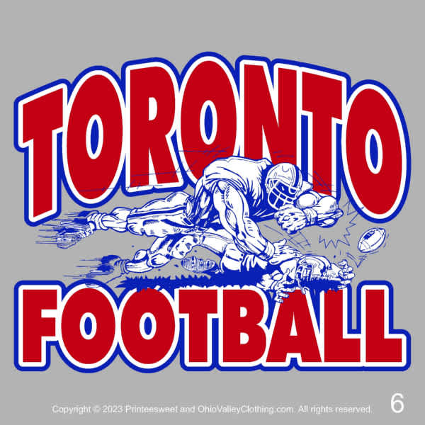 Toronto High School Football 2023 Fundraising Sample Designs