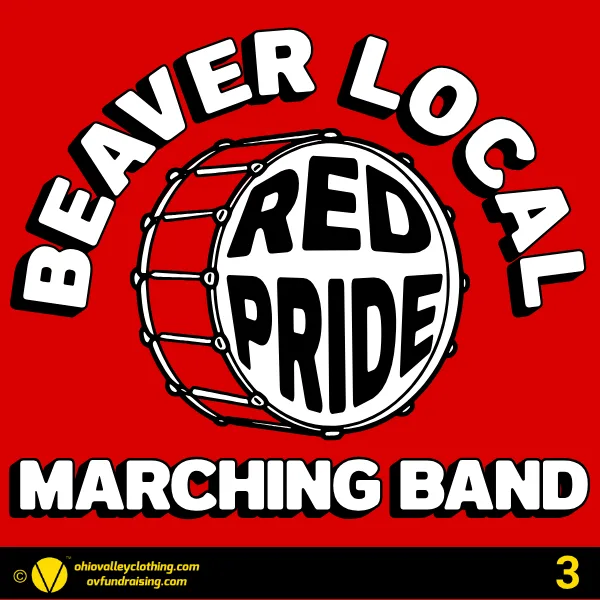 Beaver Local Red Pride Band Boosters 2026 Design 03