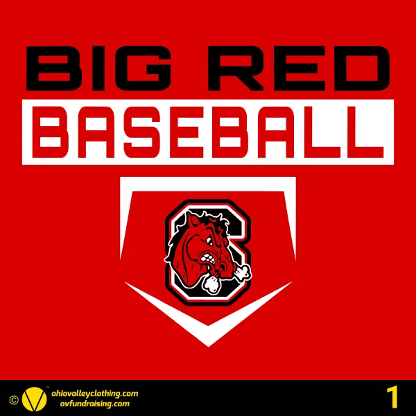 Steubenville Big Red Baseball 2026 - Design 01