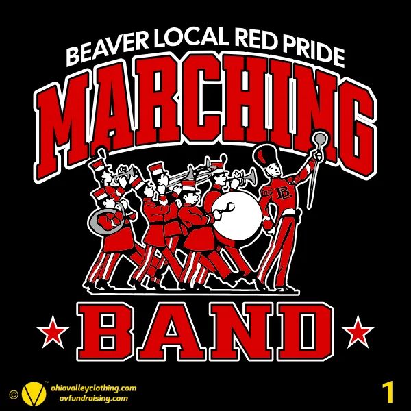 Beaver Local Red Pride Band Boosters 2026 Design 01