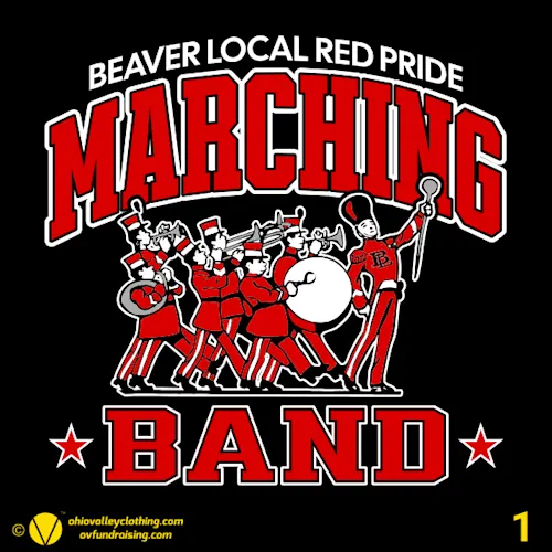 Beaver Local Red Pride Band Boosters 2026 Fundraising Sample Designs