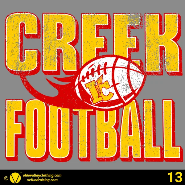 Indian Creek Middle School Football 2024 Design 13