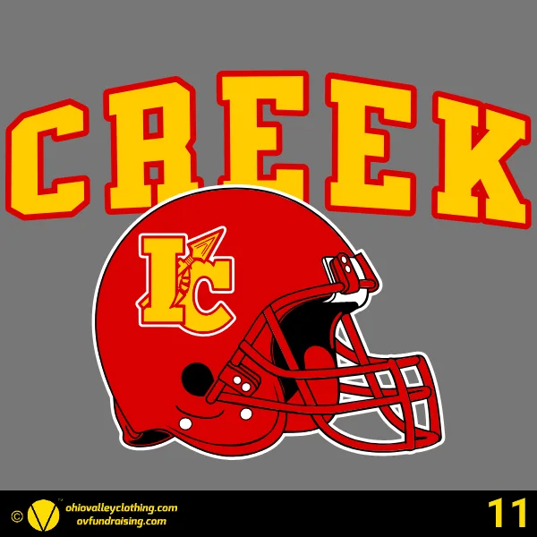 Indian Creek Football Roster/Parent Shirts- Design 11