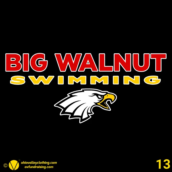 Big Walnut High School Swim Team 2026 Design 13