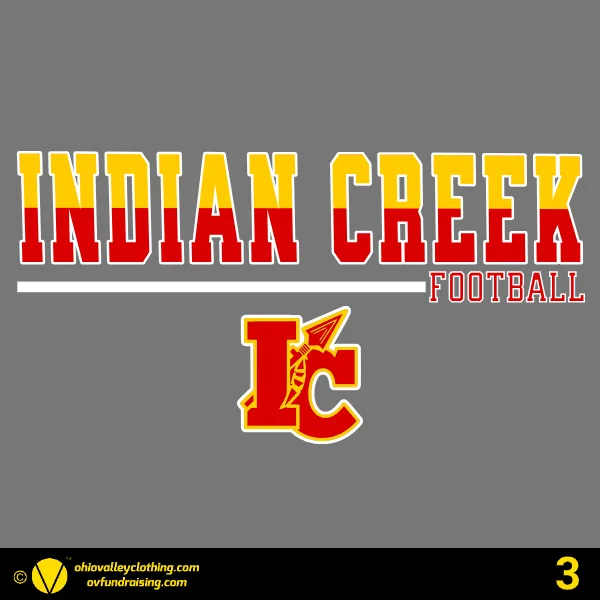 Indian Creek Football Roster/Parent Shirts- Design 03