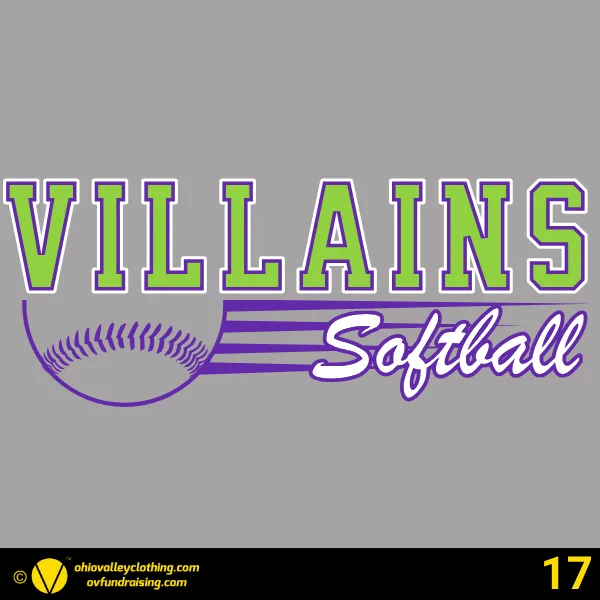 Villains Softball Designs Fall 2024 Design 17