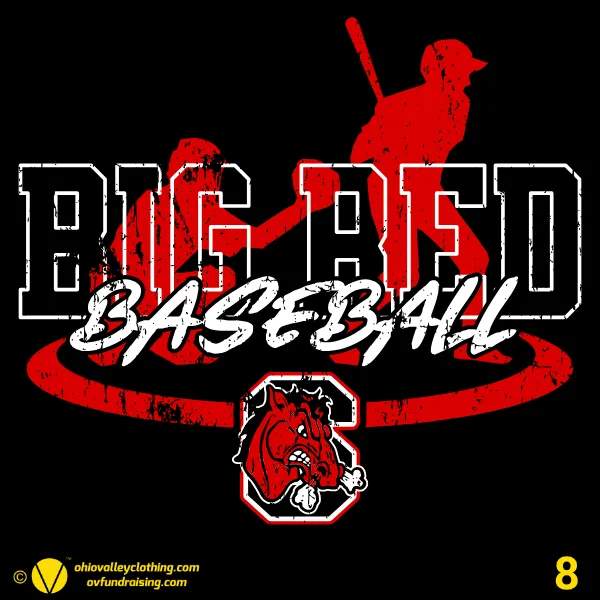 Steubenville Big Red Baseball 2026 - Design 08