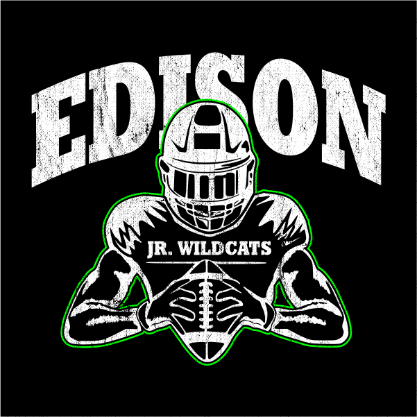Edison Jr. Wildcats Football 2023 logo