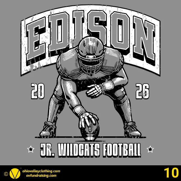 Edison Jr Wildcats Football 2026 Design 10