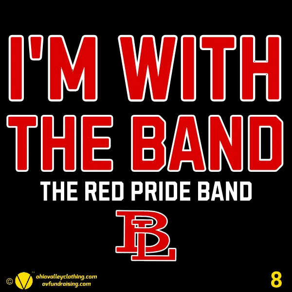 Beaver Local Red Pride Band Boosters 2024 Design 08
