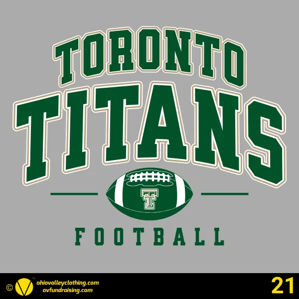 Toronto Titans Youth Football & Cheer 2026 Design 21