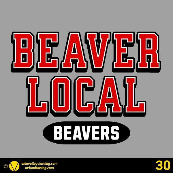 Beaver Local Red Pride Band Boosters 2024 Design 30