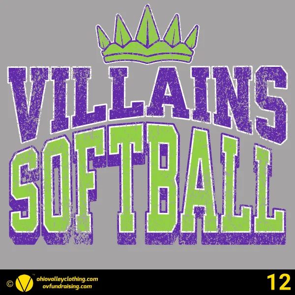 Villains Softball Designs Fall 2024 Design 12