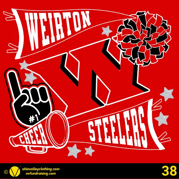 Weirton Steelers Cheering Organization 2026 - Design 38
