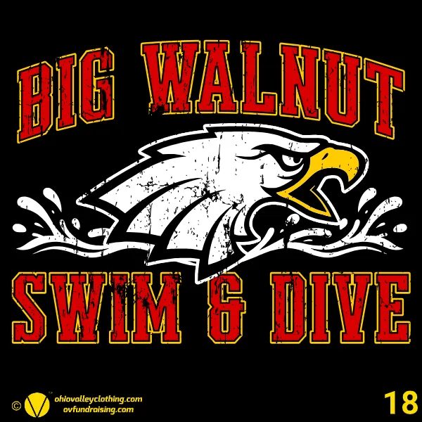 Big Walnut High School Swim Team 2026 Design 18