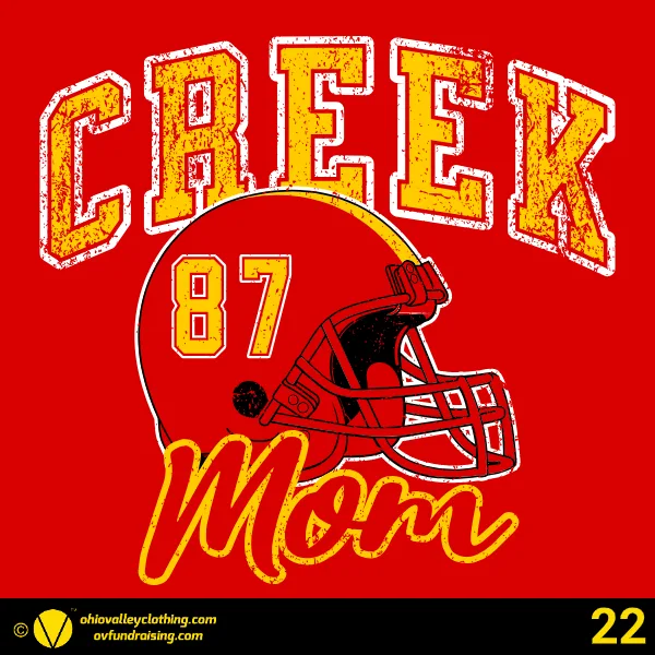 Indian Creek Football Roster/Parent Shirts- Design 22