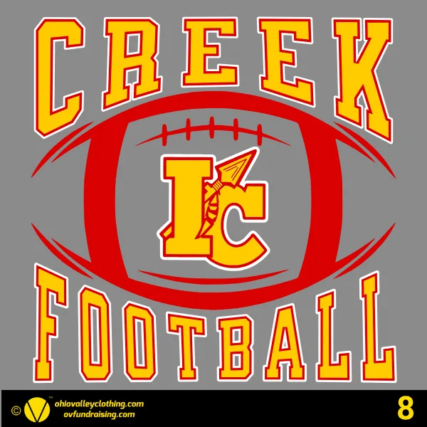 Indian Creek Middle School Football 2024 Design 08