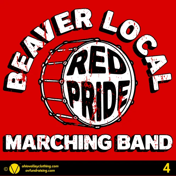 Beaver Local Red Pride Band Boosters 2026 Design 04