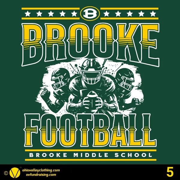 Brooke Middle School Football 2025 Design 05