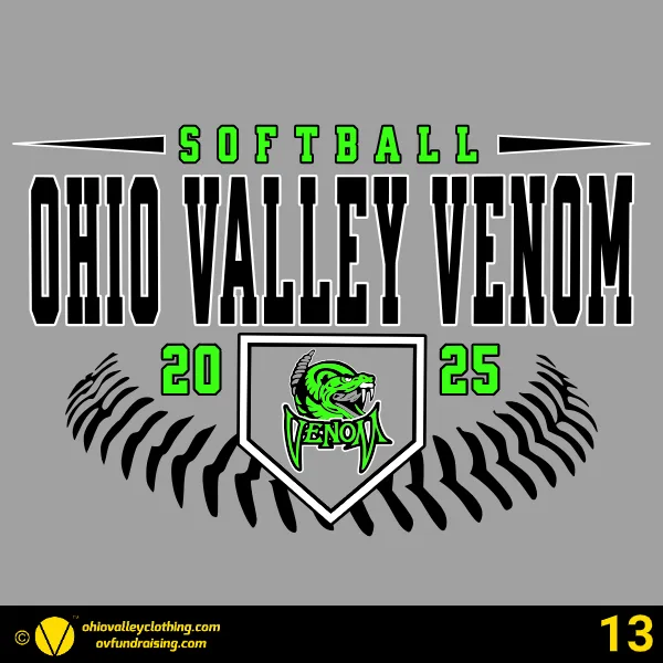 Ohio Valley Venom Softball 2024-2025 Design 13