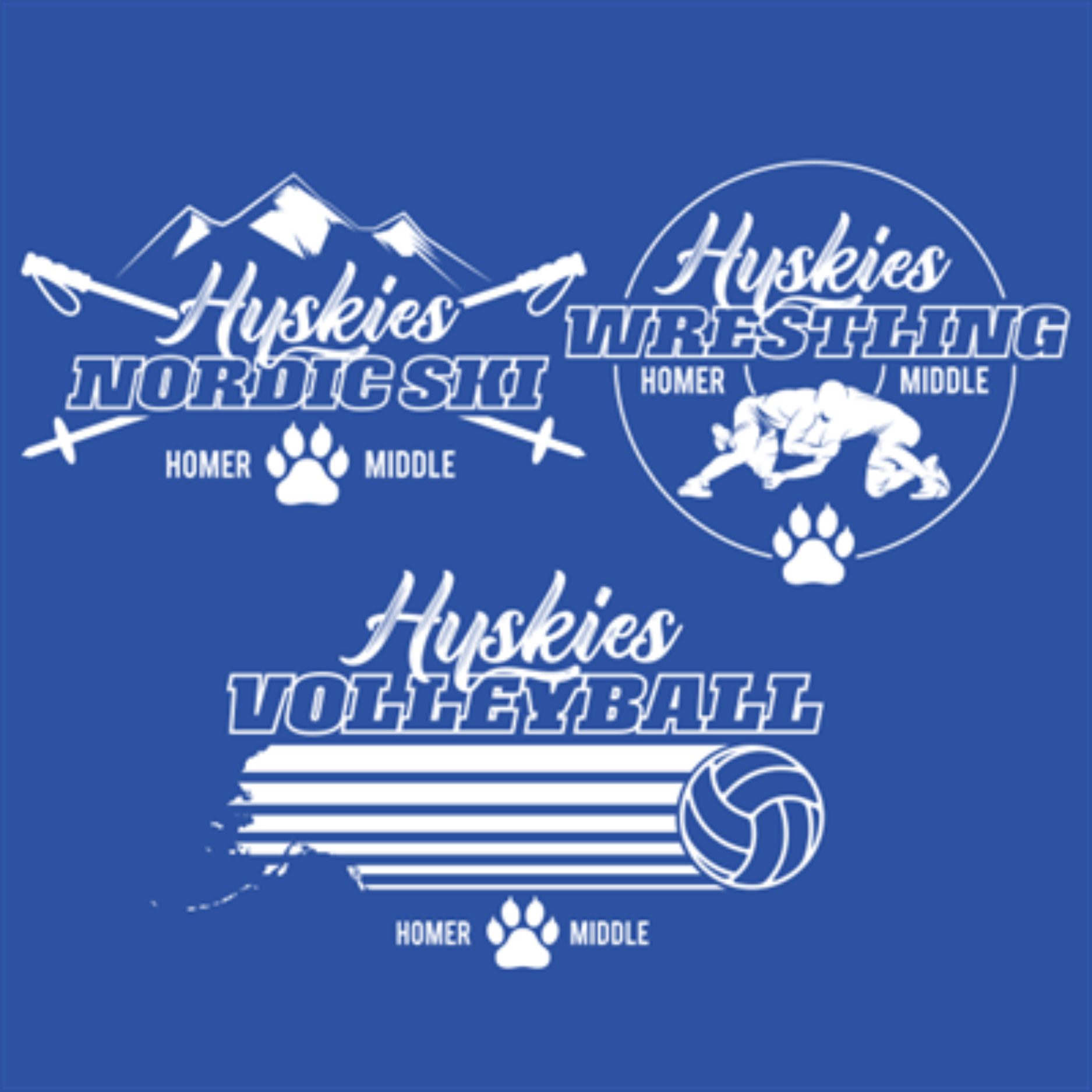 Homer Middle School Winter Sports 2024 logo