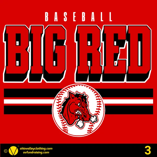 Steubenville Big Red Baseball 2026 - Design 03