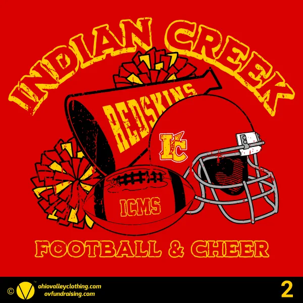 Indian Creek Middle School Football & Cheer 2026 Design 02