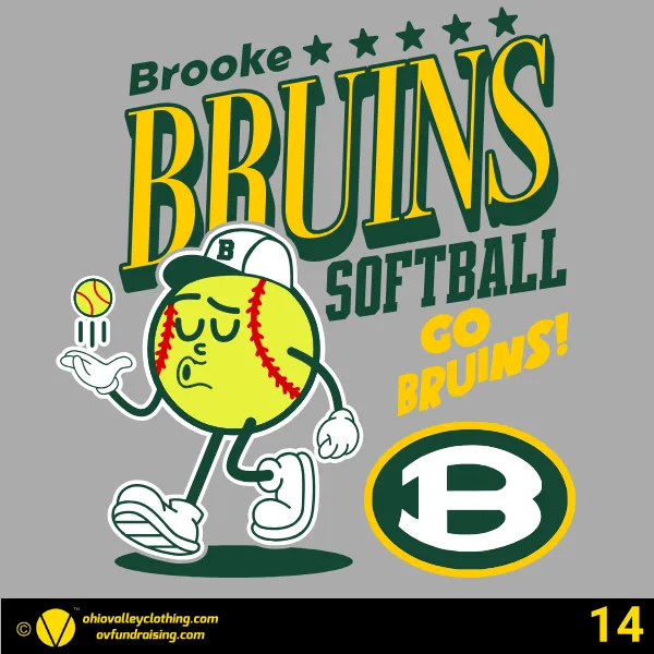 Brooke Middle School Softball 2026 Design 14