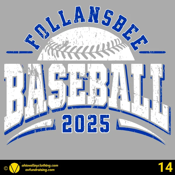 Follansbee Baseball & Softball Association 2025 Design 14