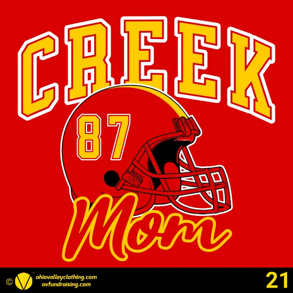 Indian Creek Football Roster/Parent Shirts- Design 21