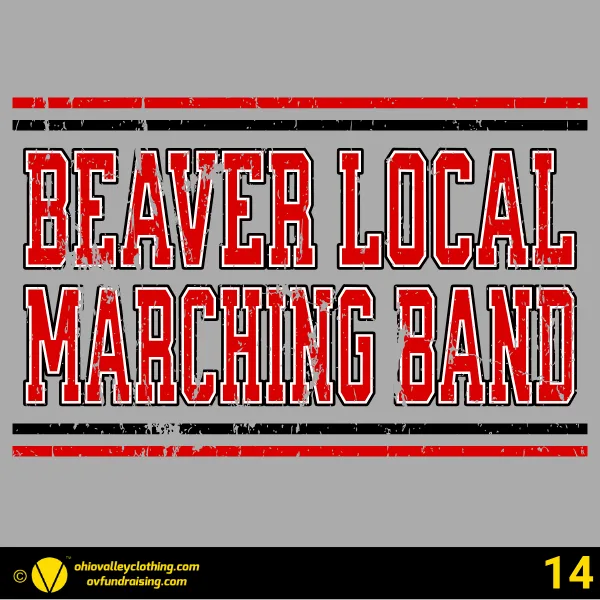 Beaver Local Red Pride Band Boosters 2026 Design 14