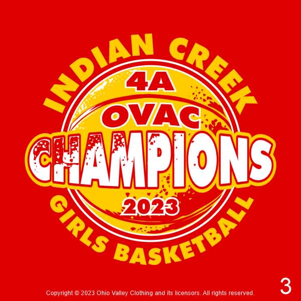 Indian Creek Girls Basketball 2023 4A OVAC Champions logo