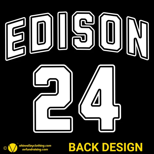 Edison Volleyball Cancer Awareness Game 2024 Design on Back