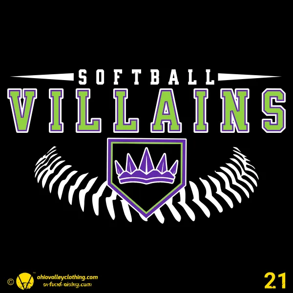 Villains Softball Designs Fall 2024 Design 21