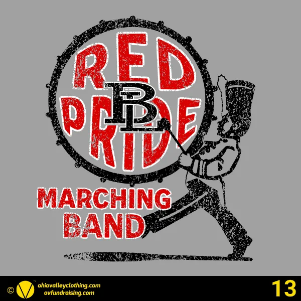 Beaver Local Red Pride Band Boosters 2024 Design 13
