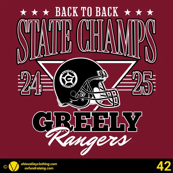 Greely Rangers Football 2026 Design 42