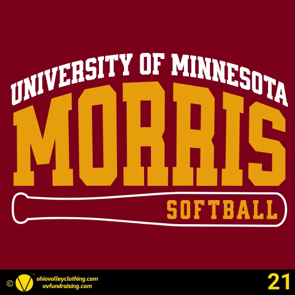 University of Minnesota Morris Softball 2026 Design 21