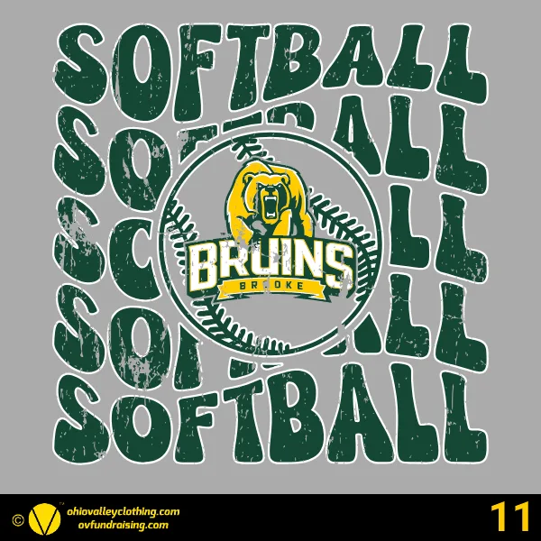 Brooke Middle School Softball 2025 Design 11