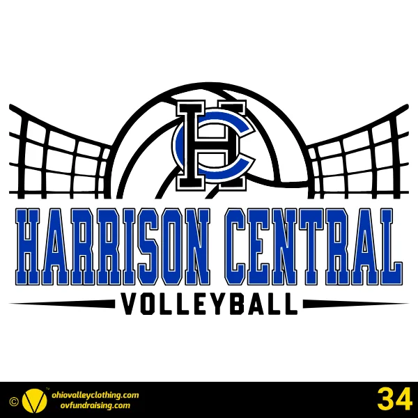 Harrison Central Volleyball Parents Club 2026 Design 34