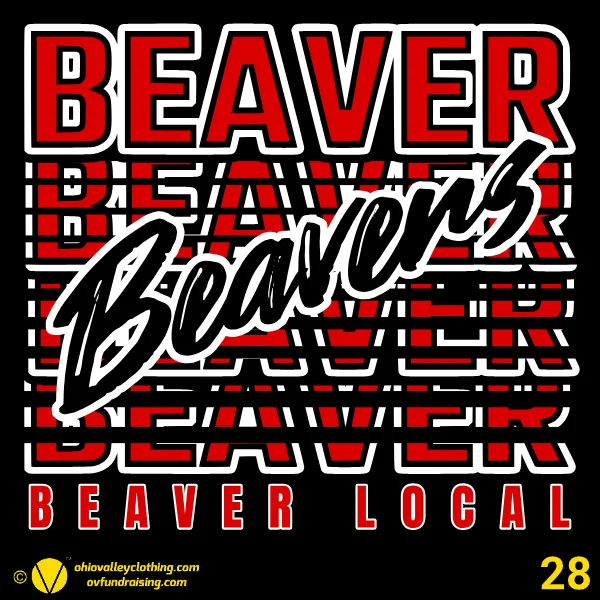 Beaver Local Red Pride Band Boosters 2024 Design 28
