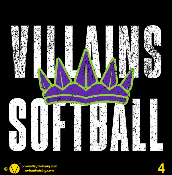 Villains Softball 2024 Fundraising Sample Designs Villains Softball 2024 Design 04