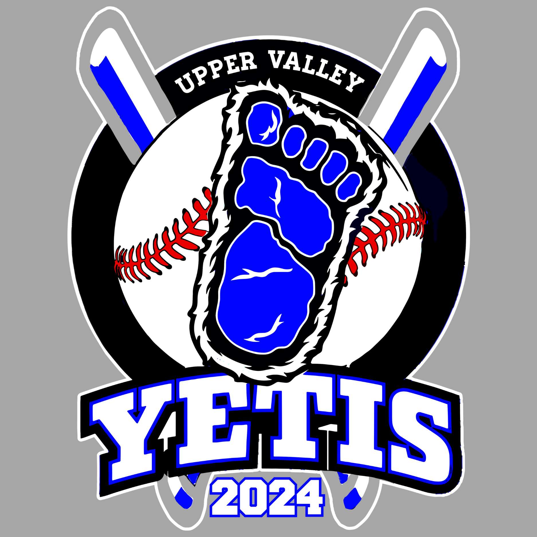 Upper Valley Yetis Baseball 2024 logo