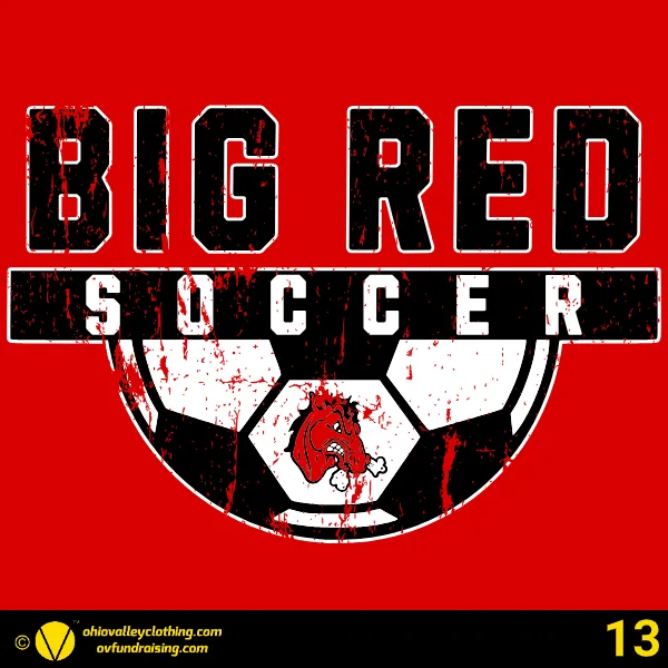 Steubenville Big Red Boys Soccer 2025 Design 13