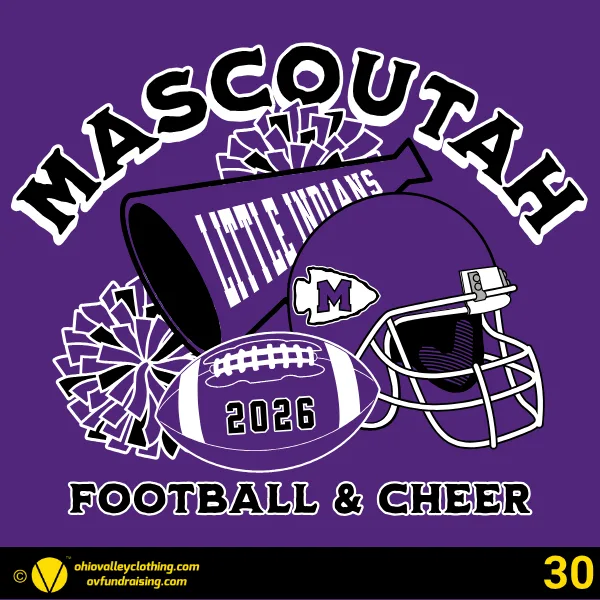 Mascoutah Little Indians Football and Cheer 2026 Design 30