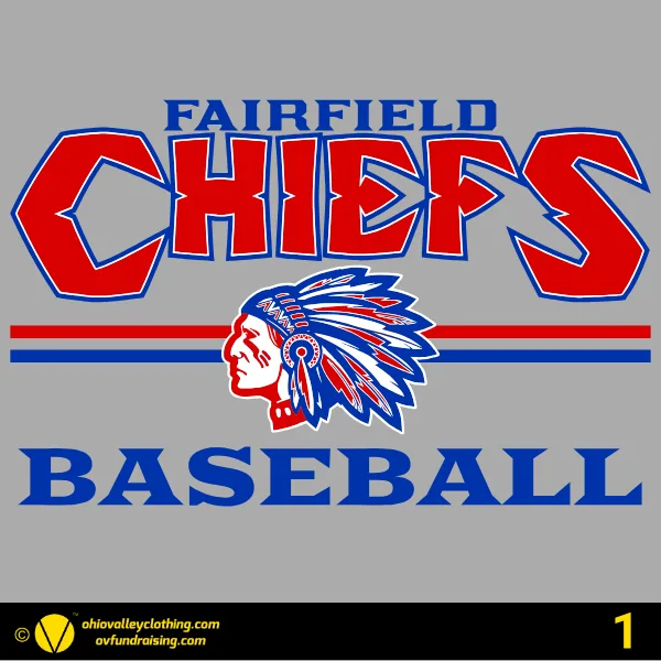 Fairfield Chiefs Baseball 2026 Design 01