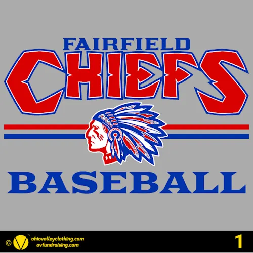 Fairfield Chiefs Baseball 2026 Fundraising Sample Designs